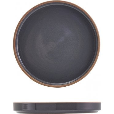 GenWare Kava Dark Grey Stoneware Presentation Plate 18cm | Box of 6
