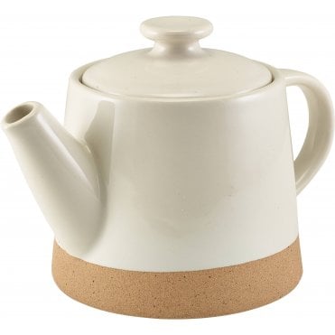 GenWare Kava White Stoneware Teapot 48cl/ 16.8oz | Box of 6