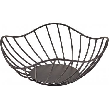 GenWare Lotus Leaf Black Wire Basket 20 x 8cm