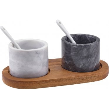 Marble Salt & Pepper Pot Set