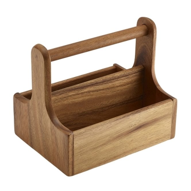 Genware Medium Dark Wood Table Caddy