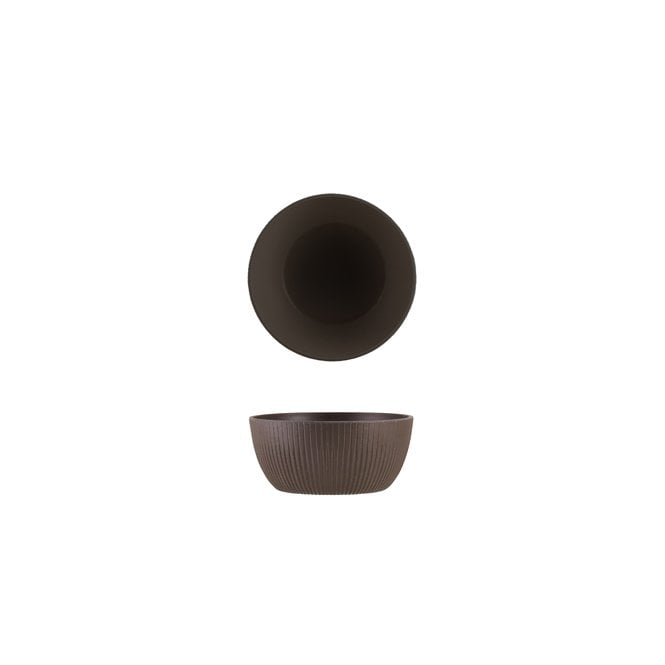 Genware Melamine Black Aria Buffet Bowl 17 x 7.5cm