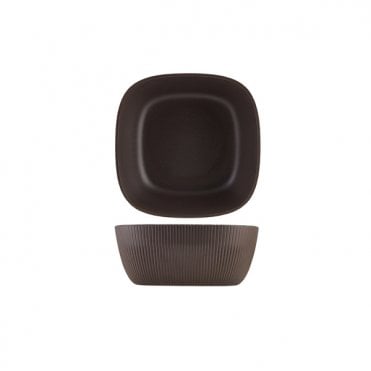 Melamine Black Aria Square Buffet Bowl 25cm