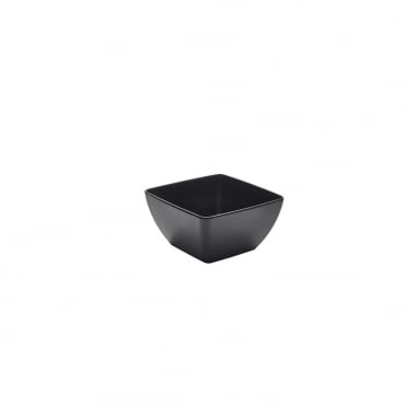 GenWare Melamine Black Curved Square Bowl 19cm