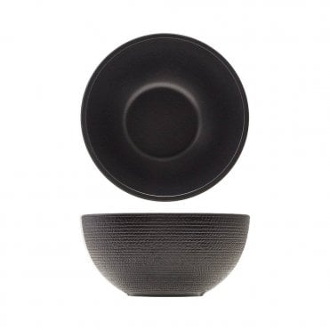 GenWare Melamine Black Jute Buffet Bowl 15.5 x 7.5cm