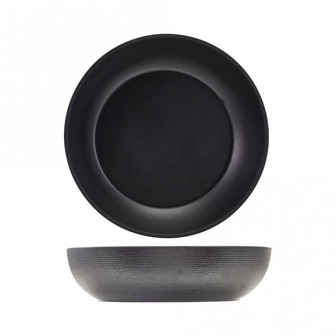 Genware  Melamine Black Jute Buffet Bowl 28 x 7.5cm