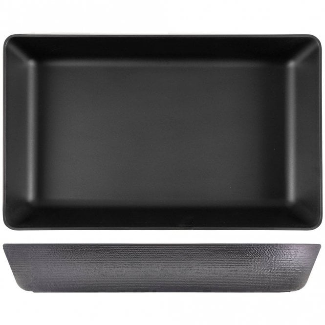 Genware  Melamine Black Jute Deep Dish GN 1/1