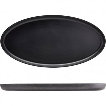GenWare Melamine Black Jute Oval Dish 55 x 27.5 x 3.5cm