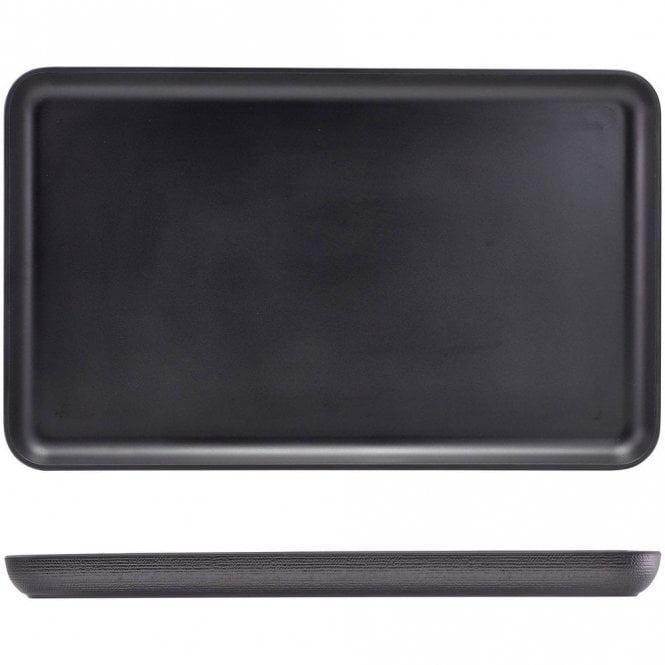 Genware  Melamine Black Jute Platter GN 1/1