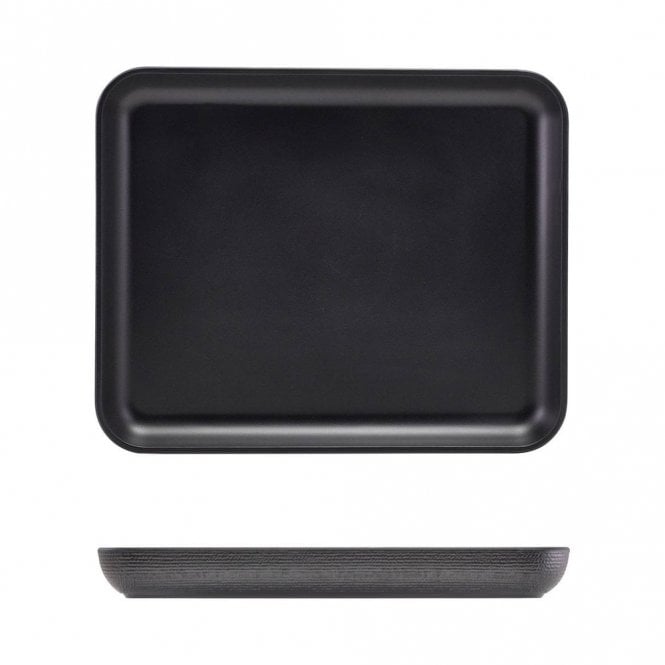 Genware  Melamine Black Jute Platter GN 1/2