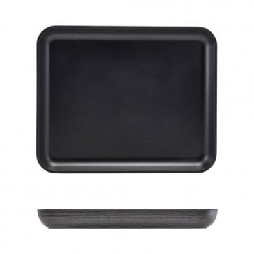 GenWare Melamine Black Jute Platter GN 1/2