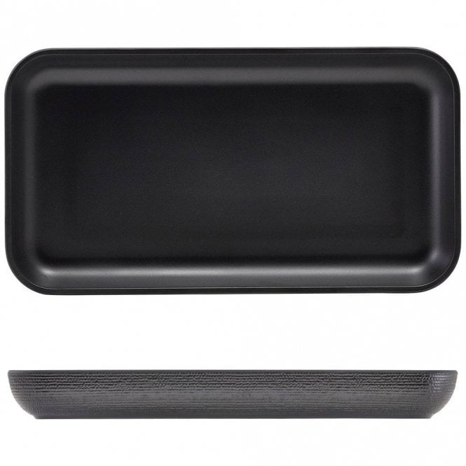 Genware  Melamine Black Jute Platter GN 1/3