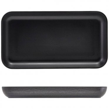 GenWare Melamine Black Jute Platter GN 1/3