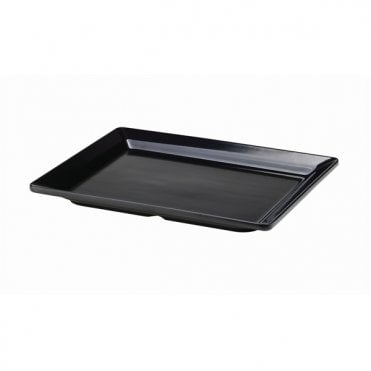 GenWare Melamine Black Platter GN 1/2