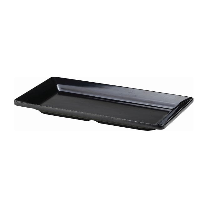 Genware  Melamine Black Platter GN 1/3