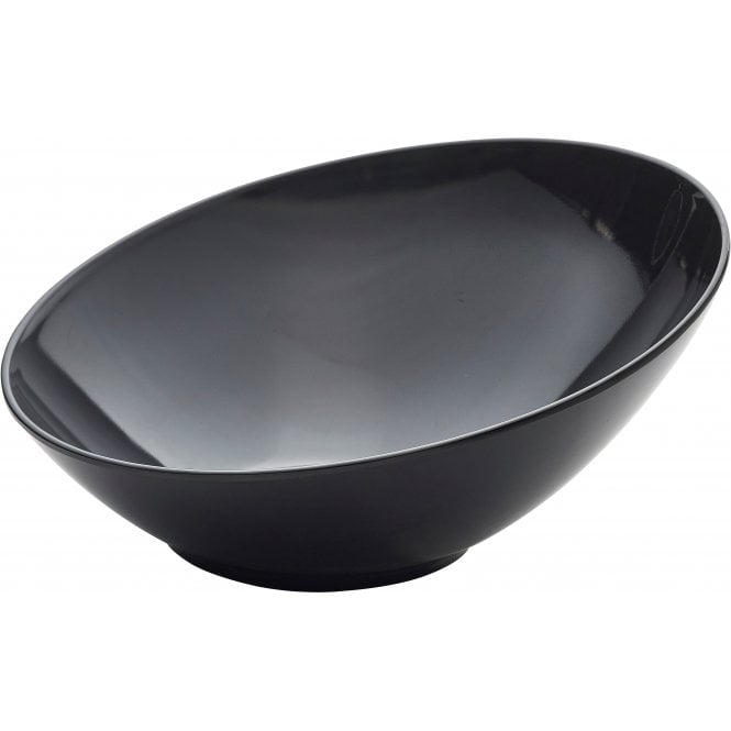 Genware  Melamine Black Slanted Buffet Bowl 30cm