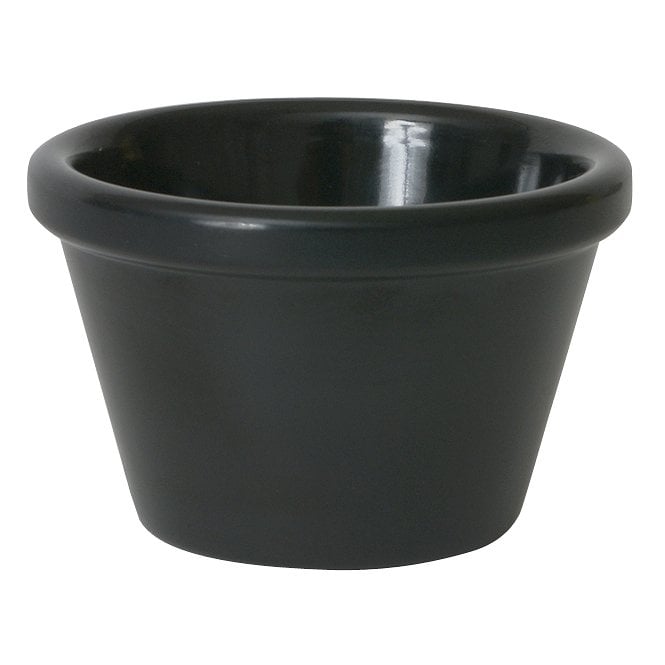 Genware  Melamine Black Smooth Ramekin 43ml/ 1.5oz | Box of 24