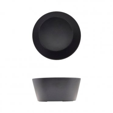 GenWare Melamine Black Tableau Conical Buffet Bowl 22 x 10cm