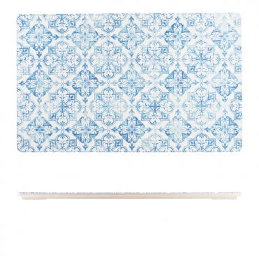 Melamine Blue Talavera GN 1/1 Platter