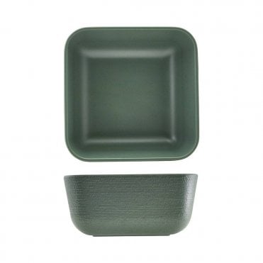 GenWare Melamine Green Jute Square Buffet Bowl 20cm