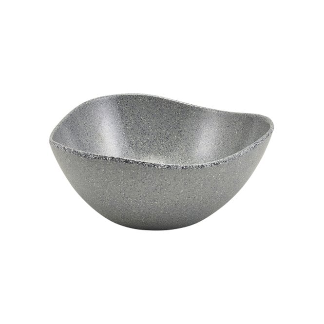 Genware  Melamine Grey Granite Triangular Buffet Bowl 25cm