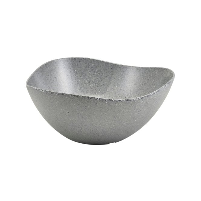 Genware  Melamine Grey Granite Triangular Buffet Bowl 35cm