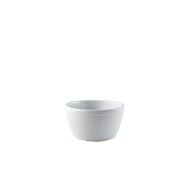 Genware  Melamine Matt White Ripple Ramekin 113ml/ 4oz | Box of 24