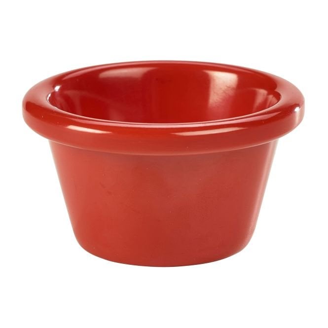 Genware  Melamine Red Smooth Ramekin 59ml/ 2oz | Box of 24