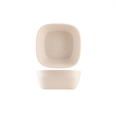 Melamine White Aria Square Buffet Bowl 25cm