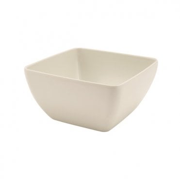 GenWare Melamine White Curved Square Bowl 12.5cm