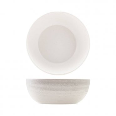 GenWare Melamine White Jute Buffet Bowl 20 x 7.5cm