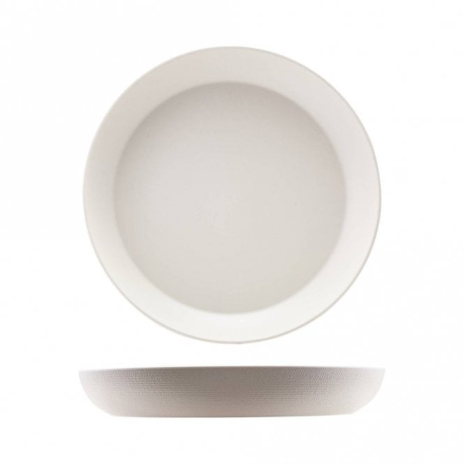 Genware  Melamine White Jute Buffet Bowl 42 x 6cm