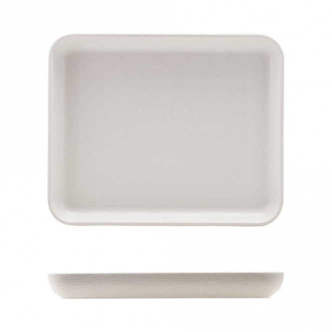 Genware  Melamine White Jute Platter GN 1/2