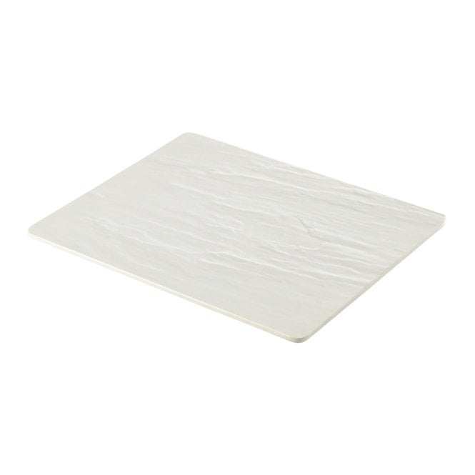Genware  Melamine White Slate Effect Platter GN 1/2