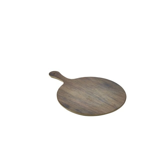 Genware  Melamine Wood Effect Round Paddle Board 42 x 30cm