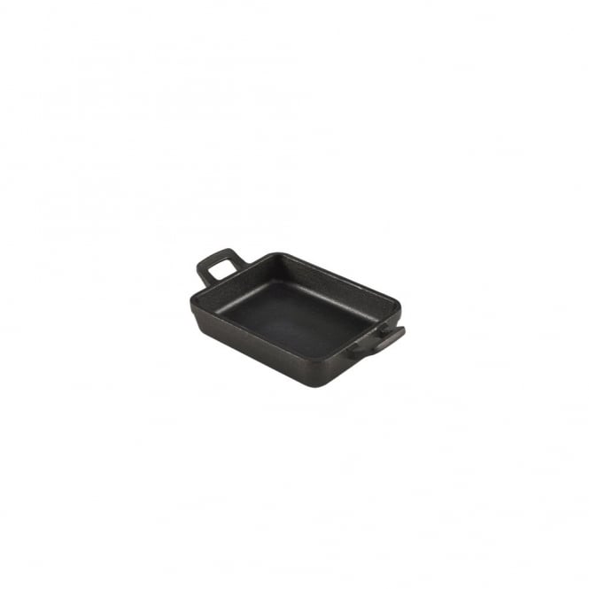 Genware Mini Cast Iron Rectangular Dish 14x11x3cm | Box of 6