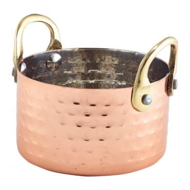 Mini Hammered Copper Casserole Dish 9.2 x 5cm | Box of 12