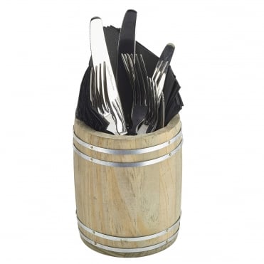 Miniature Wooden Barrel 11.5Dia x 13.5cm