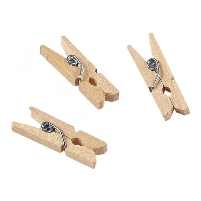 Genware Miniature Wooden Pegs 2.5cm/ 1