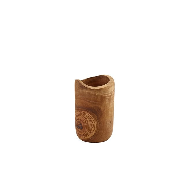 Genware  Olive Wood Rustic Cutlery Holder
