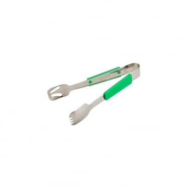 Genware Plastic Handle Buffet Tongs Green