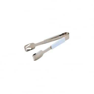 Genware Plastic Handle Buffet Tongs White