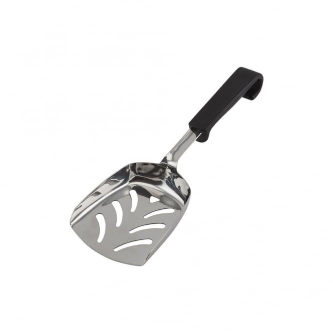 Genware  Plastic Handle Chip Scoop Black