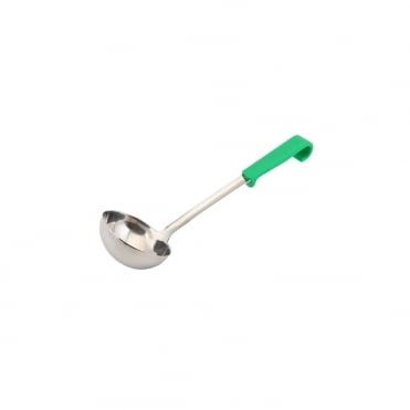 Genware Plastic Handle Soup Ladle Green