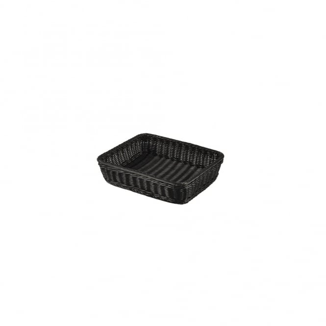Genware Polywicker Display Basket GN 1/2 Black