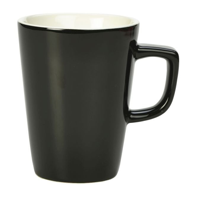 Genware  Porcelain Black Latte Mug 34cl/ 12oz | Box of 6