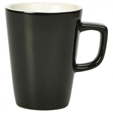 Genware Porcelain Black Latte Mug 34cl/ 12oz | Box of 6