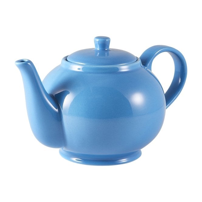 Genware  Porcelain Blue Teapot 45cl/ 15.75oz | Box of 6