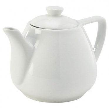 Genware Porcelain Contemporary Teapot 45cl/ 16oz | Box of 6