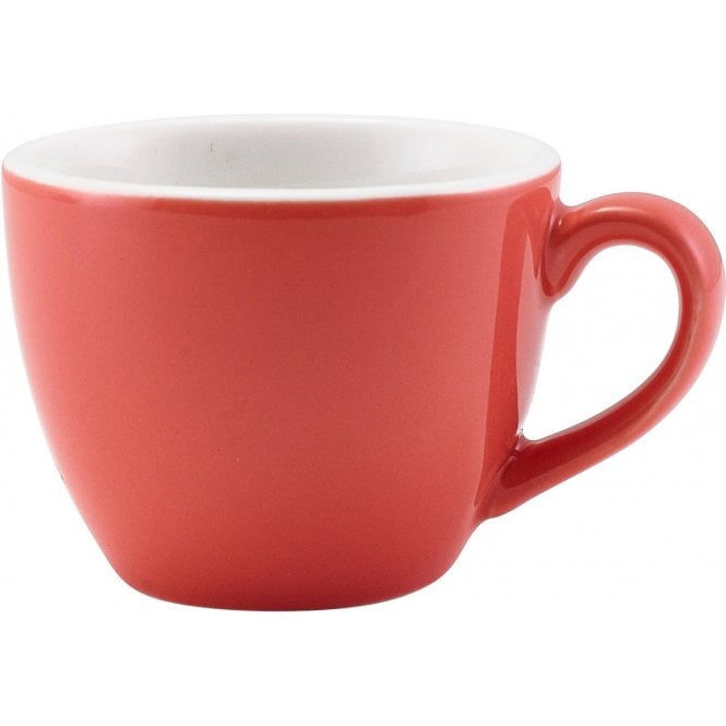 Genware  Porcelain Coral Bowl Shaped Cup 9cl/ 3oz | Box of 6